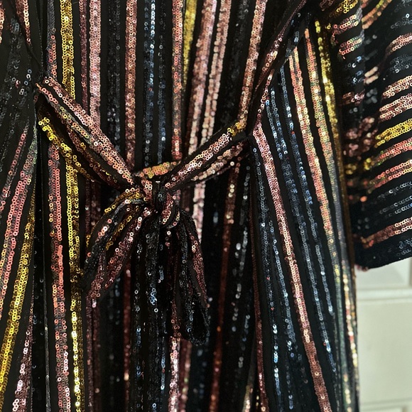 Sequence milti-colored skies are blue kimono size xs/sm - Picture 5 of 6